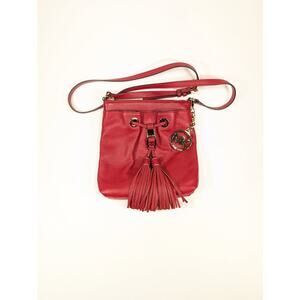 Michael Kors Camden Drawstring Crossbody Bag in Fire Engine Red - Like New!